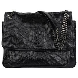 Saint Laurent Borsa a Spalla Niki Grande Nero