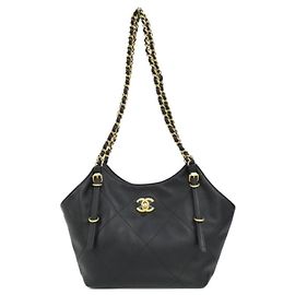 Chanel AS6015 Handtasche aus schwarzem Kalbsleder Schwarz