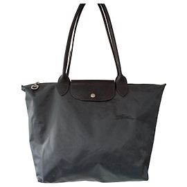 Sac cabas Longchamp Le Pliage L Gris anthracite