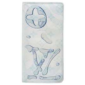 Portafoglio Lungo Brazza Aqua Garden Monogramma Louis Vuitton Multicolore Blu chiaro