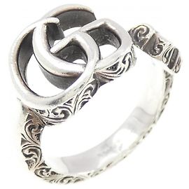 Anello in argento Double G di Gucci Argento