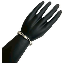 Tiffany & Co. Silver 925 Perp Link Bracelet Silvery