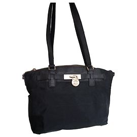 Michael Kors black tote bag in canvas and leather Black