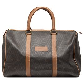 Dior Black Honeycomb Coated Canvas Travel Bag Black