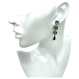 Loewe Anagram Logo Motif Silver Stud Earrings Silvery