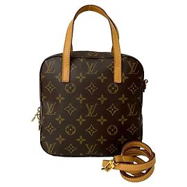 Louis Vuitton Spontini Monogram Lederhandtasche Braun
