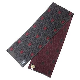Sciarpa in Lana Triple V Louis Vuitton Marrone Bordò