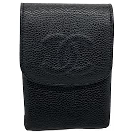 Chanel Black Cigarette Case Black