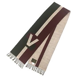 Louis Vuitton Echarpe V Historique Herren Schal Bordeaux Khaki