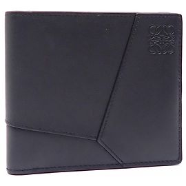 Loewe Black Leather Bifold Bill Wallet Black