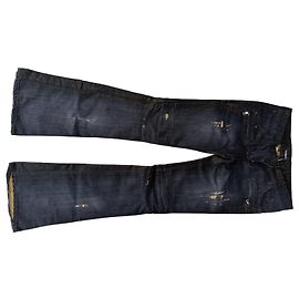 Calça Balmain preta com tratamento artesanal Preto