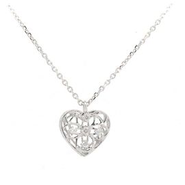 Autre Marque Vendome Aoyama PT950/PT850 Platinum Diamond Necklace Silvery
