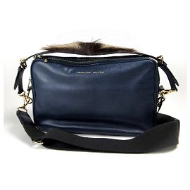 Autre Marque Bolsa de couro 2 em 1 ADMJ Azul Azul marinho