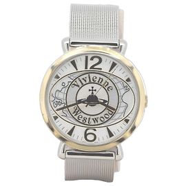 Vivienne Westwood WORLD ORB Edelstahl-Uhr Silber