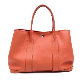 Hermès Hermes Garden 36 Handbag in Red Orange Red