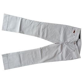 Jean Gucci Taille Basse Beige Crème Beige Écru
