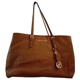 Braune Leder-Tote Michael Kors Braun