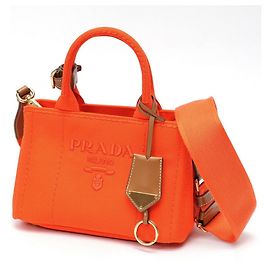 Bolso Tote Mini Jardinière Canapa de Prada Naranja