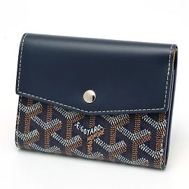 Goyard Saint Gabriel Trifold Wallet Blue Navy blue