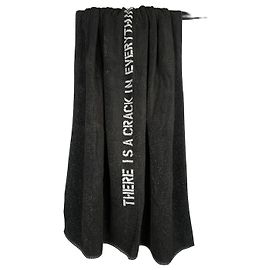 Raf Simons SS09 Typographic Christopher Wool Towel Black