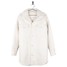 Maison Martin Margiela Jaqueta overshirt de couro acolchoada Maison Margiela x H&M SS12 Branco