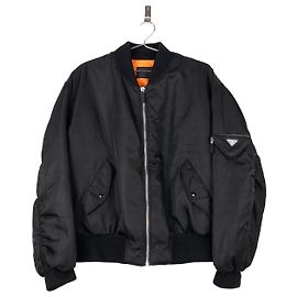 Prada AW21 Oversized MA-1 Bomber Jacket Black