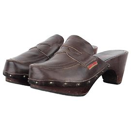 Mule in pelle Miu Miu degli anni 2000 Marrone