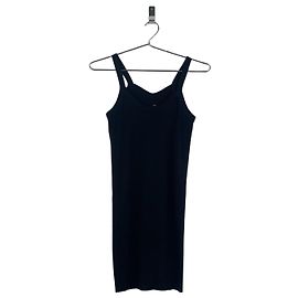 Rick Owens Lilies SS07 'Wishbone' Distressed Scoop-Neck Minidress Black