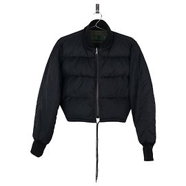 Jean Paul Gaultier 1990s Cropped Puffer Bomber Jacket Black