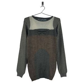 Rick Owens AW05 'Moog' Mohair Impala Strickpullover Braun