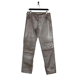 Helmut Lang AW99 Leder Astro Biker-Hose Silber