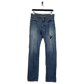 Helmut Lang AW98 Distressed Denim Jeans Blue