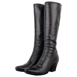 Prada Knöchelhohe Cowboy-Stiefel der 2000er Schwarz