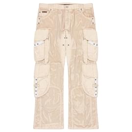 Dolce & Gabbana SS03 Net Cargo Pants Beige