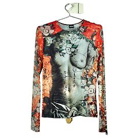 Jean Paul Gaultier Venus De Milo Mesh Longsleeve Orange