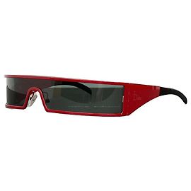 Dior by John Galliano SS03 Punk Wrap Mask Sunglasses Red