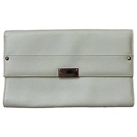 Pochette en cuir Jimmy Choo Beige