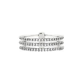 Messika Ring, "Gatsby", 3 rows of white gold and diamonds. Other