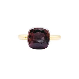 Pomellato Ring, "Nudo Classic", two golds, garnet. Other