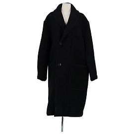Lemaire Black wool coat Black