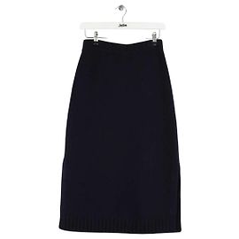 Inès de la Fressange Damia blue wool skirt Blue