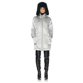 Casaco de esqui longo acolchoado Chanel Sports Line Prata