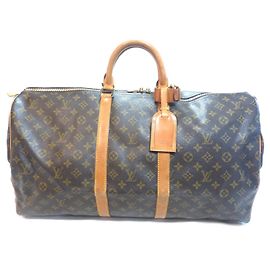 Louis Vuitton Keepall 55 Monograma - MI881 Marrom