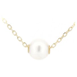 Colar de Pérolas Au750 Mikimoto Dourado