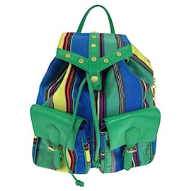 Versace Canvas Backpack Other Green