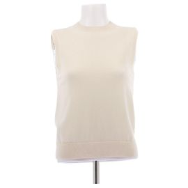 Dior Ärmelloser Pullover in Creme Beige