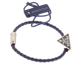 Prada Bracelet cuir marine Bleu Marine