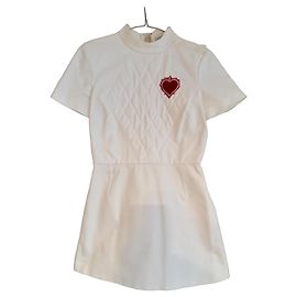 VESTIDO DIOR CORAZÓN MODELO DESFILE 40 FR Blanco Roja