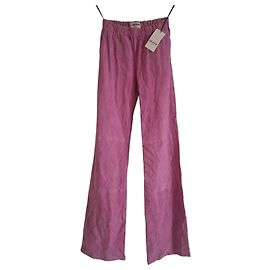 Zadig & Voltaire Zadig et Voltaire pink crinkled suede parade pants Pink