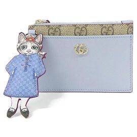 Estojo para moedas e chaves Gucci Azul claro